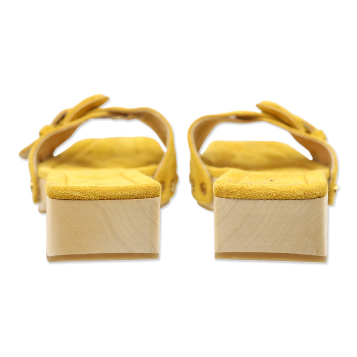 Veronica Beard Saffron Suede Davina Buckle Slide Sandal