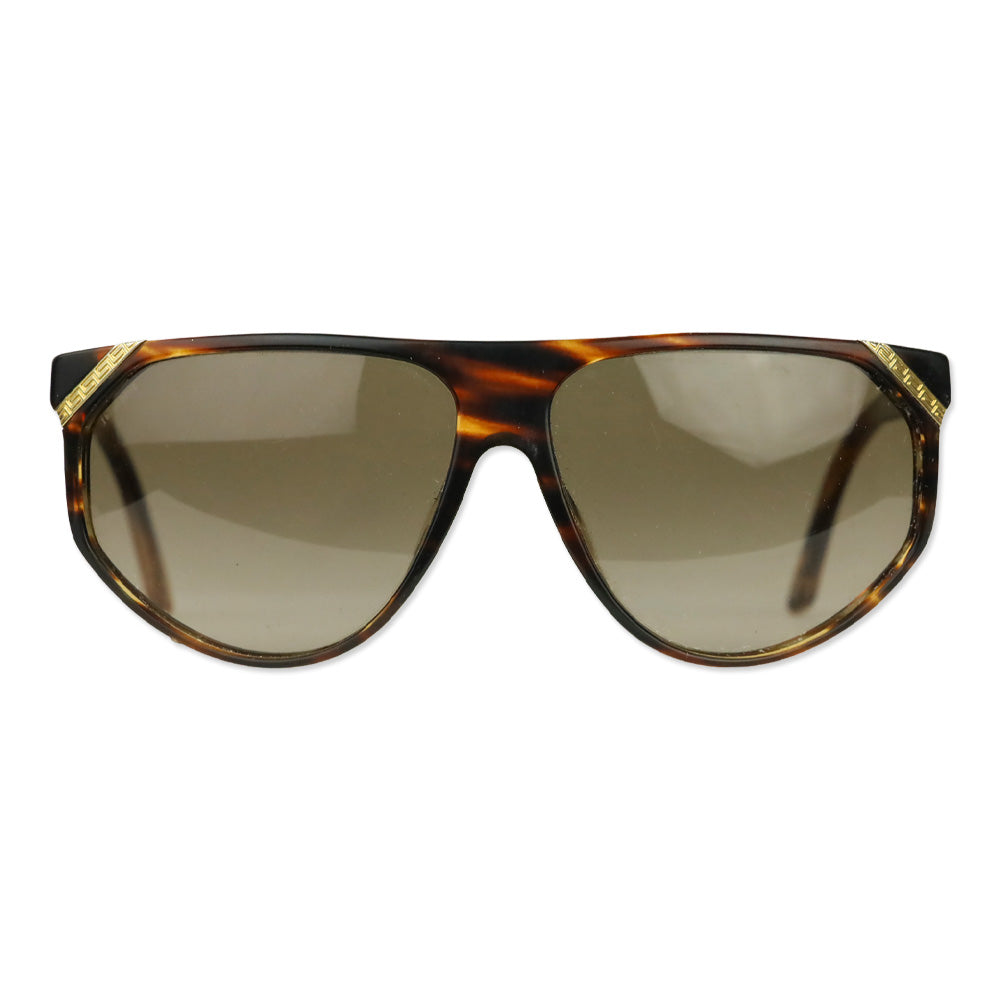 Versace 4240 Striped Havana Brown Gradient Navigator Sunglasses