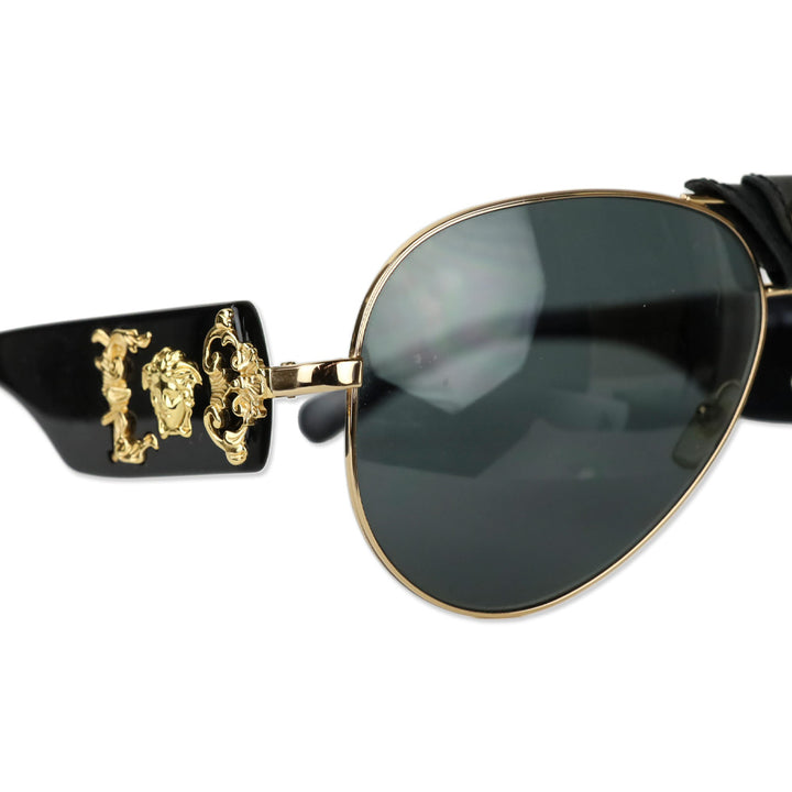 Versace Black Baroque Aviator Sunglasses