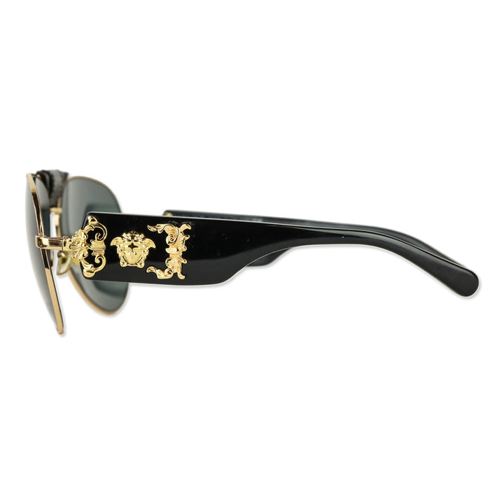 Versace Black Baroque Aviator Sunglasses