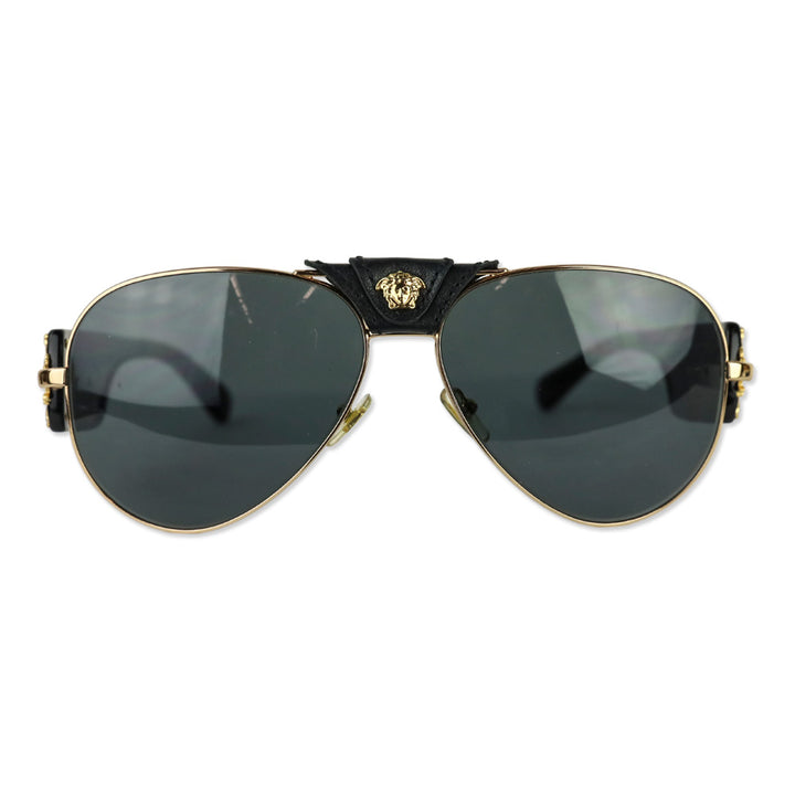 Versace Black Baroque Aviator Sunglasses