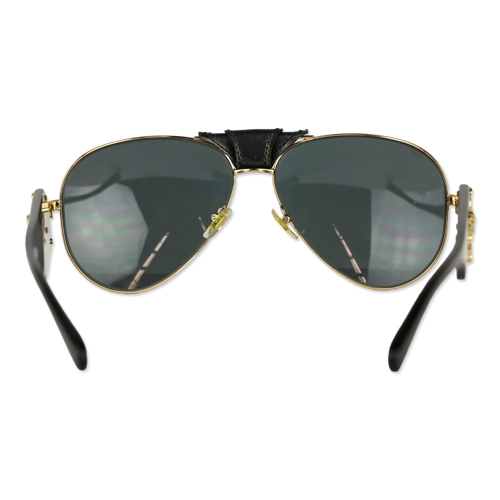 Versace Black Baroque Aviator Sunglasses