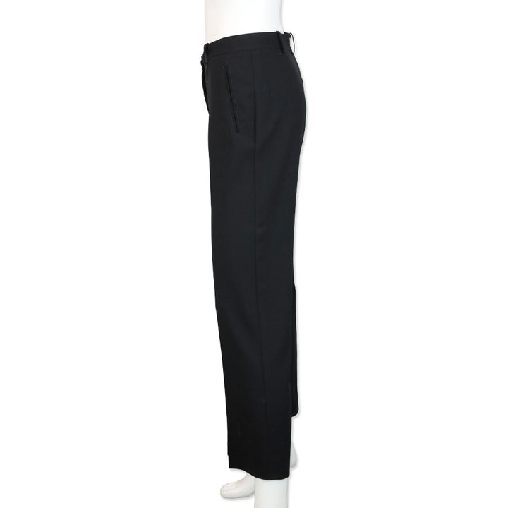 Versace Black Wool Straight Leg Pants