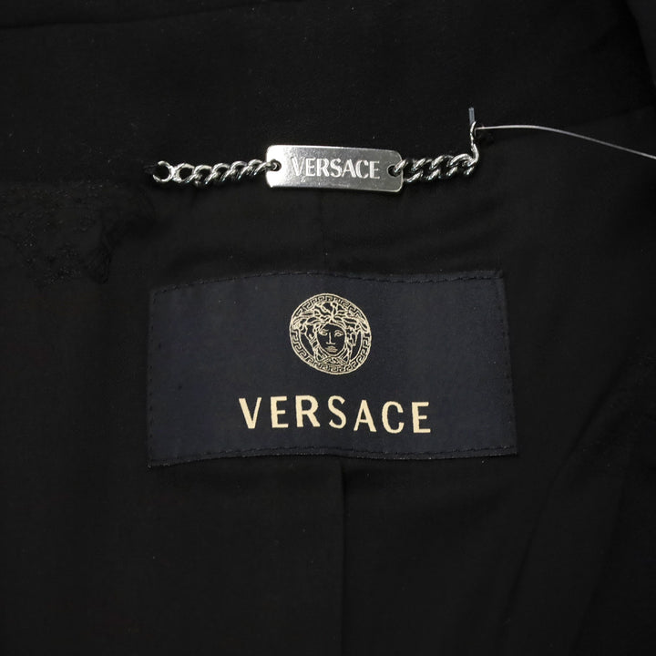 Versace Black Wool Three-Button Blazer