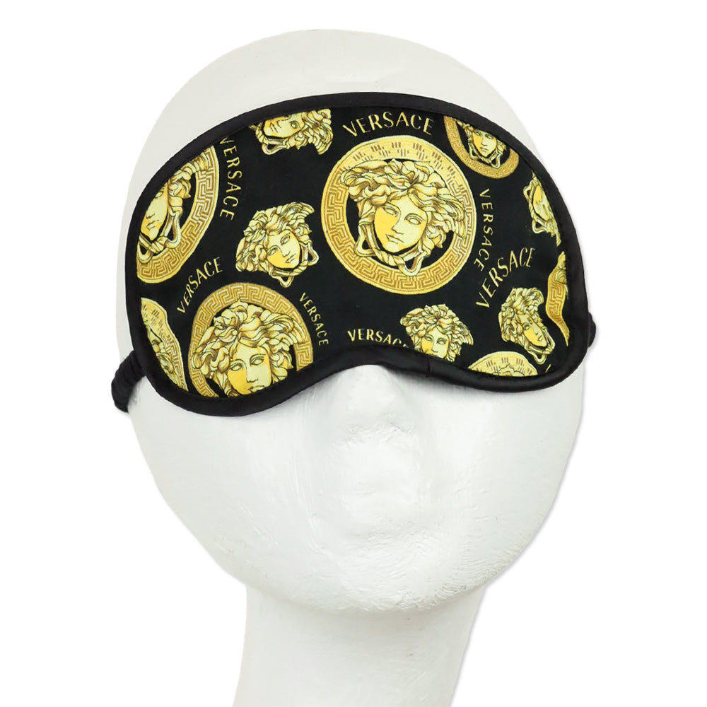 Versace Black/Gold Medusa Amplified Print Sleep Mask
