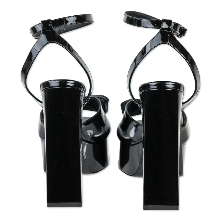 Versace Gianni Ribbon Patent Leather 140mm Sandals