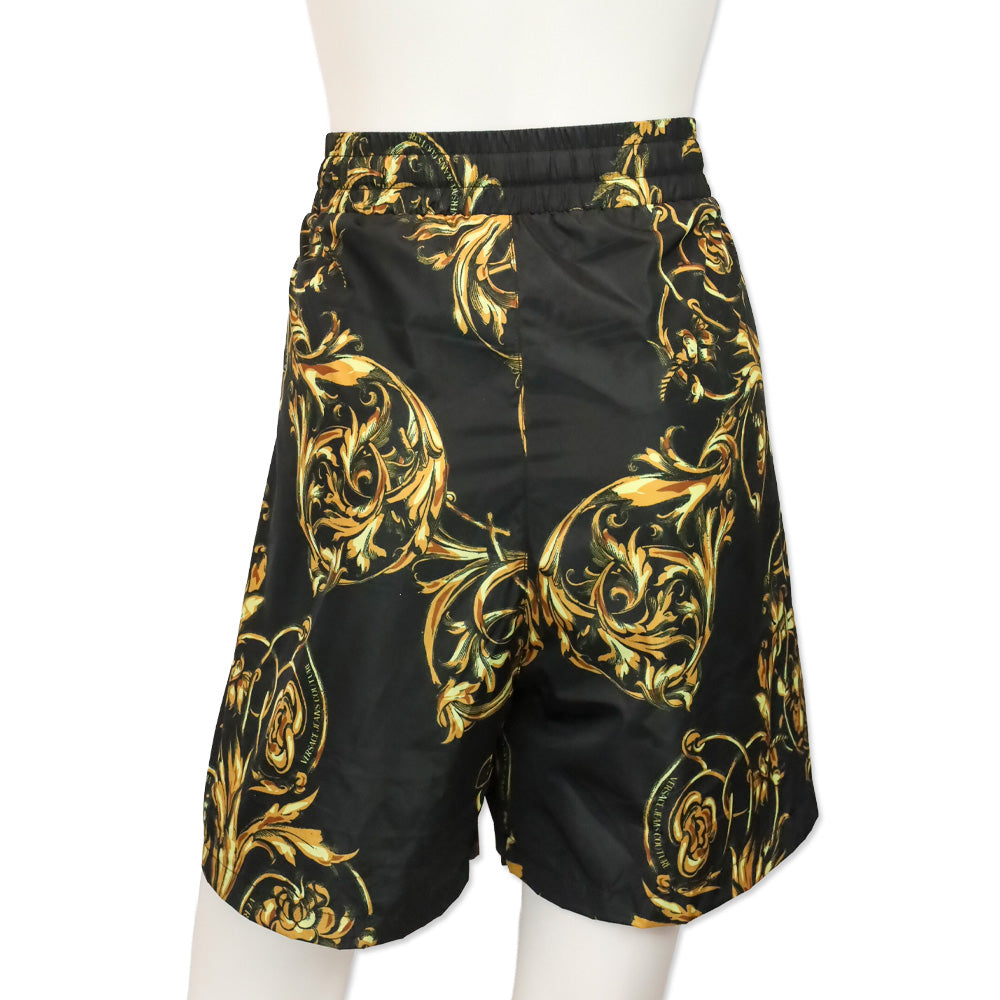 Versace Jeans Couture Black/Gold Garland Printed Swim Shorts