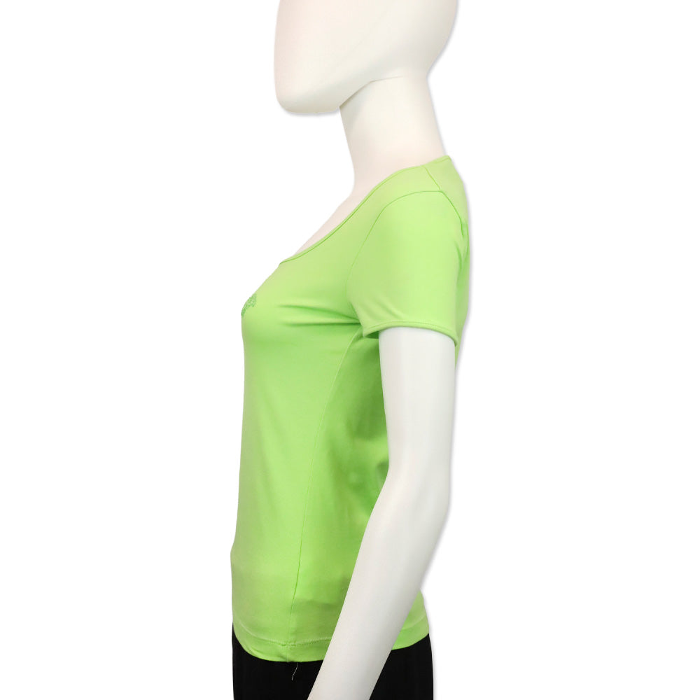 Versace Jeans Neon Green Scoop Neck T-Shirt