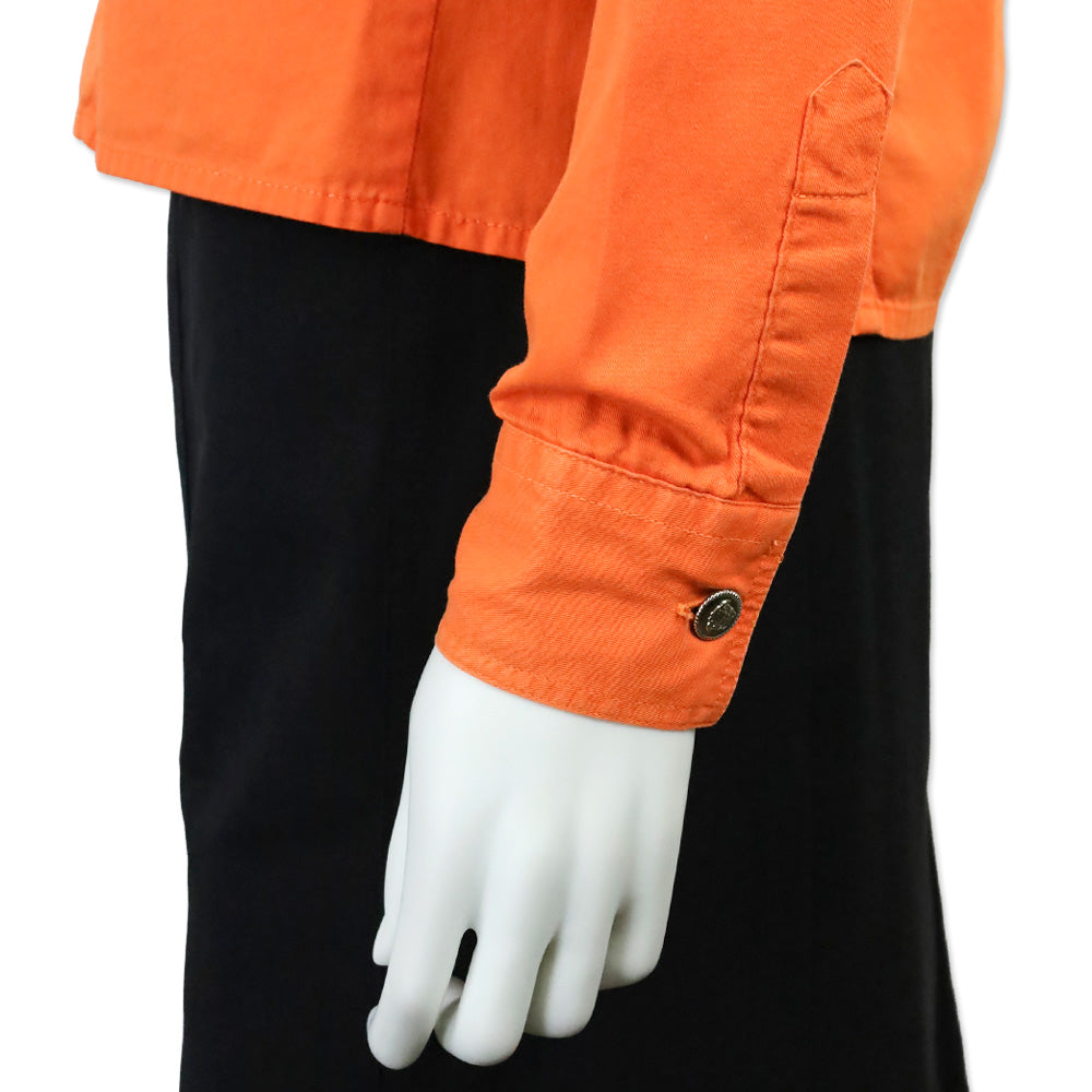 Versace Jeans Signature Orange Medusa Button Up Shirt