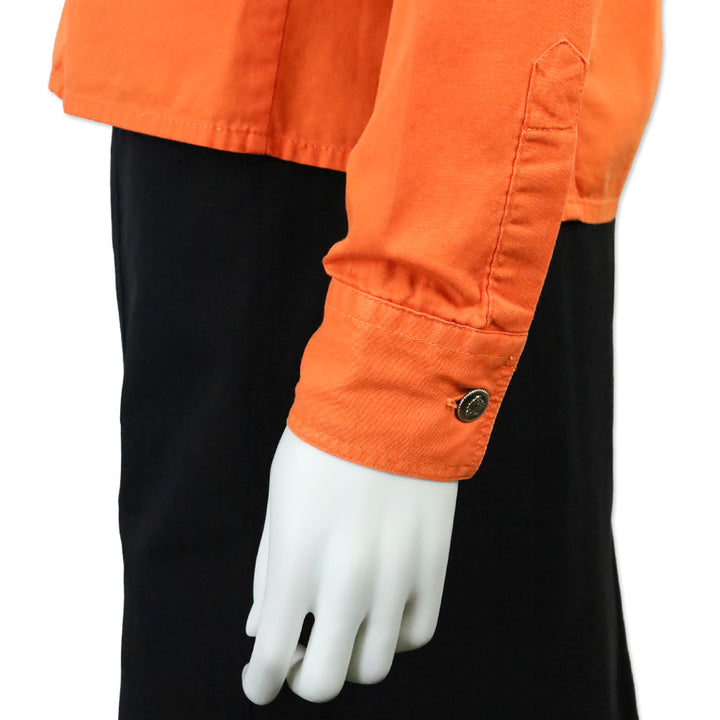 Versace Jeans Signature Orange Medusa Button Up Shirt