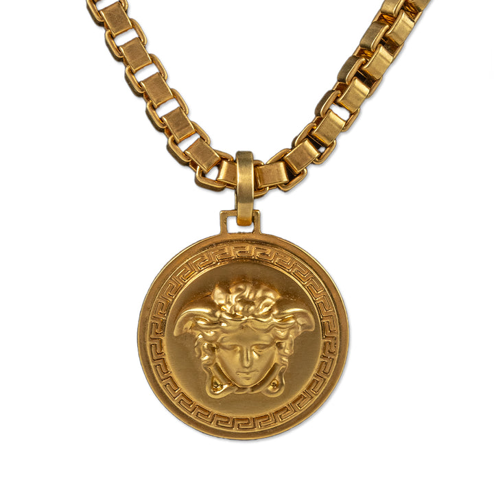 Versace Medusa Greca Large Pendant Necklace