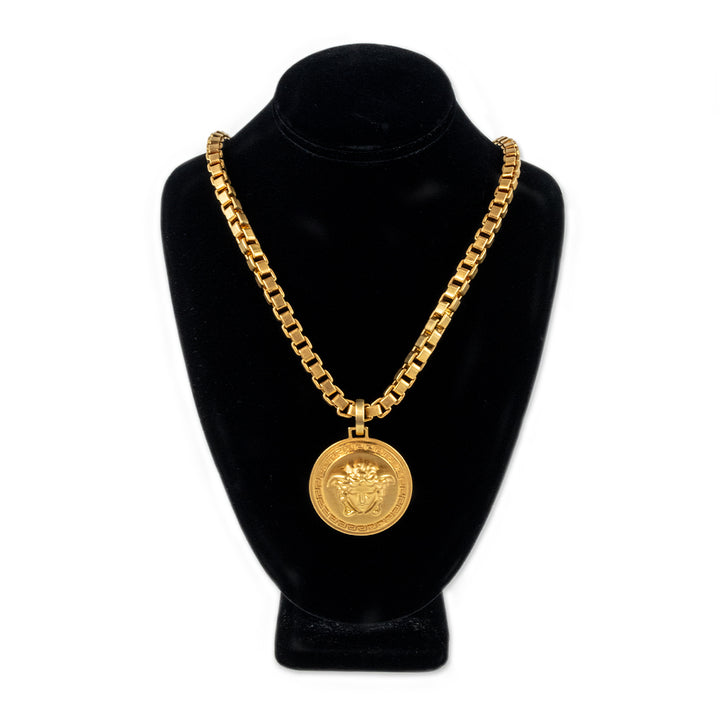 Versace Medusa Greca Large Pendant Necklace