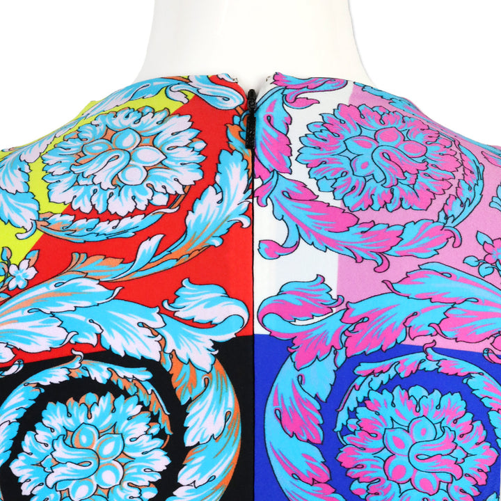 Versace Multicolor Baroque Print Stretch Bodysuit