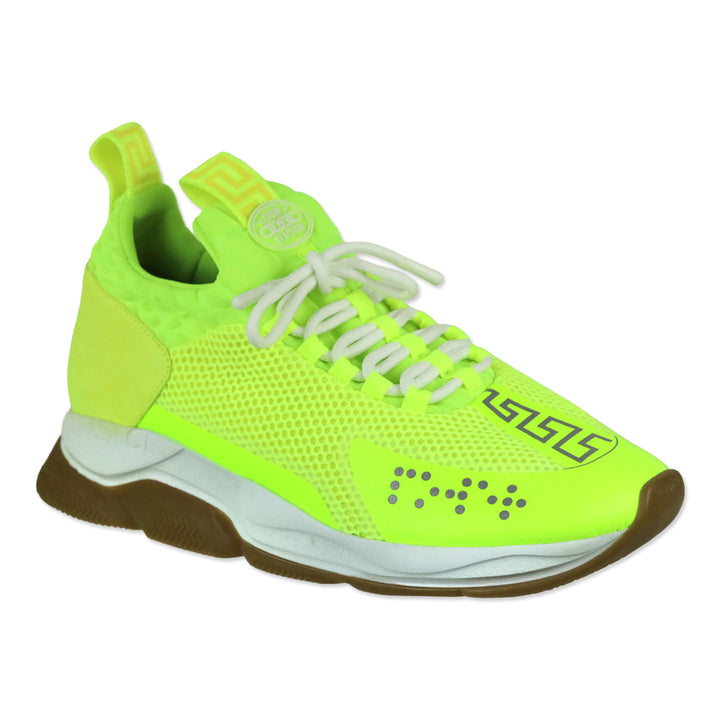 Versace Neon Yellow Gum Cross Chainer Sneaker