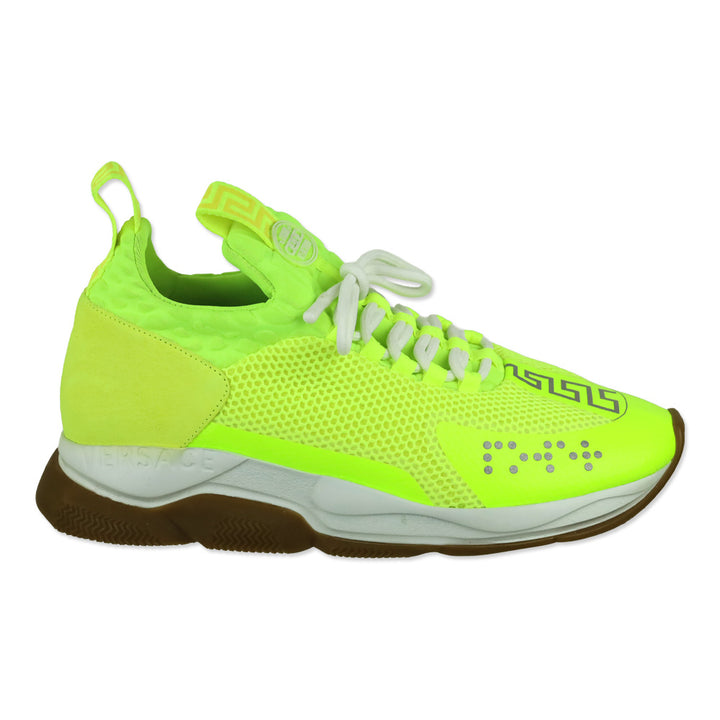 Versace Neon Yellow Gum Cross Chainer Sneaker