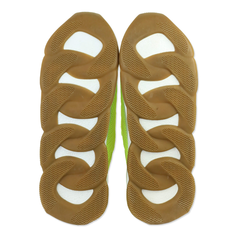 Versace Neon Yellow Gum Cross Chainer Sneaker