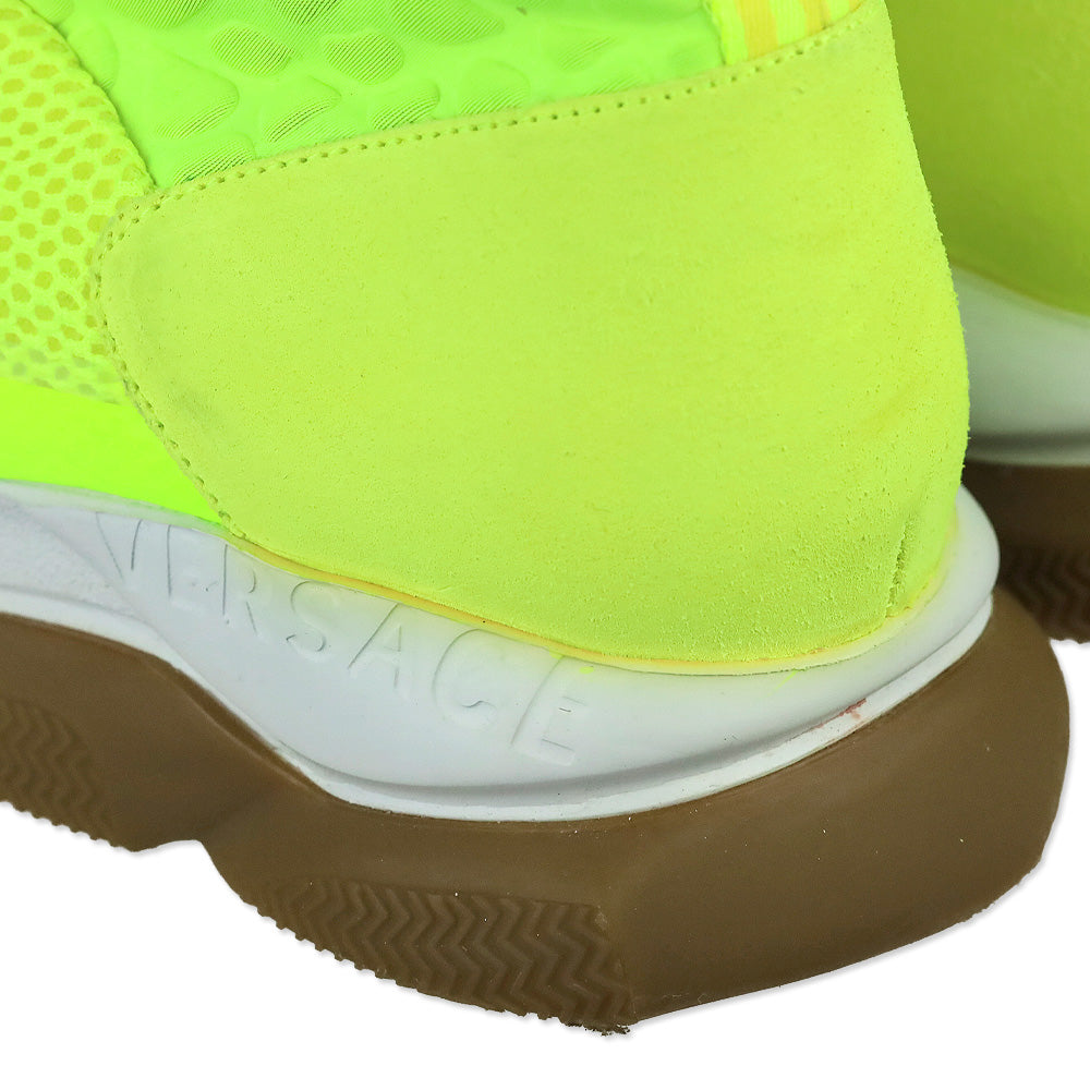 Versace Neon Yellow Gum Cross Chainer Sneaker