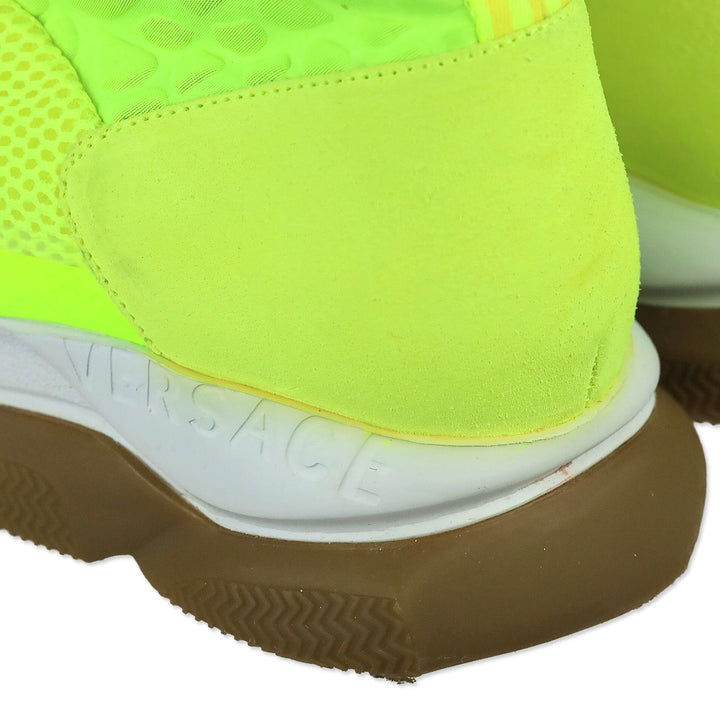 Versace Neon Yellow Gum Cross Chainer Sneaker