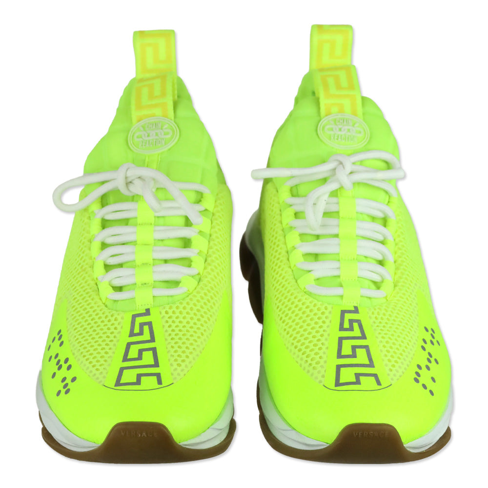Versace Neon Yellow Gum Cross Chainer Sneaker