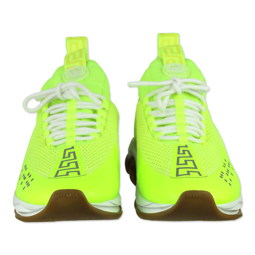 Versace Neon Yellow Gum Cross Chainer Sneaker