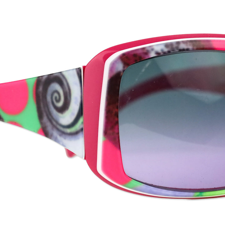 Versace Pink Multicolor Pattern Oversized Square Sunglasses