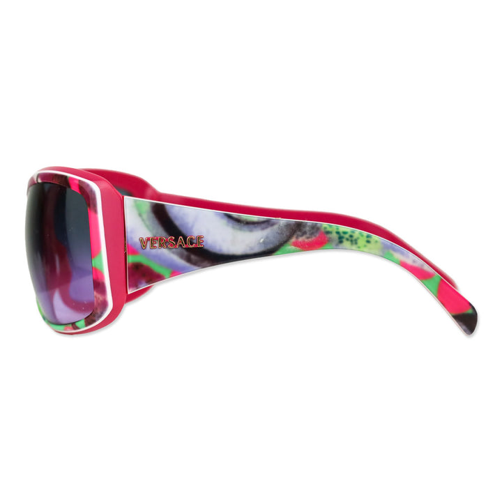 Versace Pink Multicolor Pattern Oversized Square Sunglasses