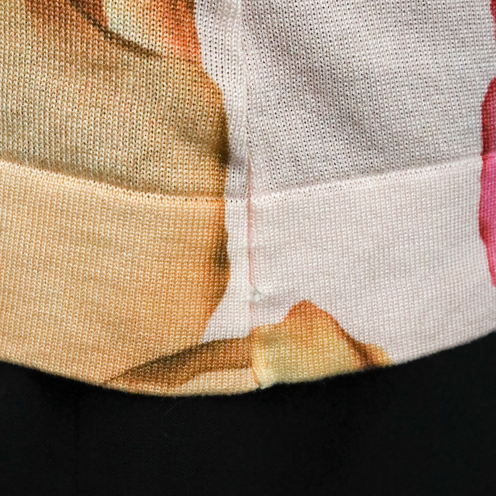 Versace Pink/Peach Floral Knit Tank Top