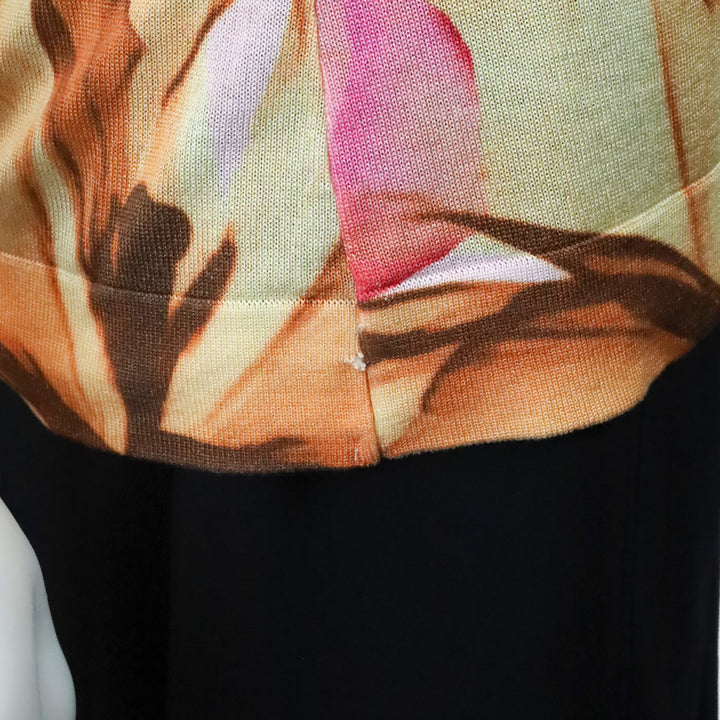 Versace Pink/Peach Floral Knit Tank Top
