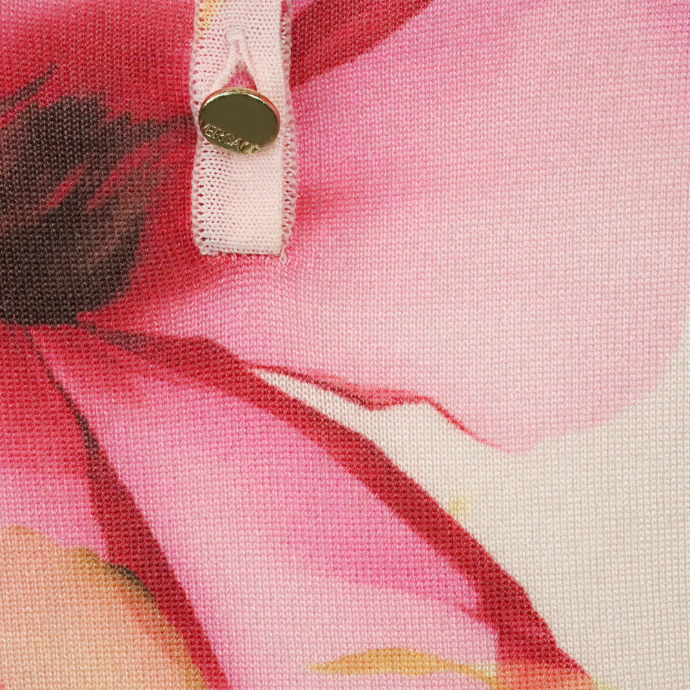 Versace Pink/Peach Floral Knit Tank Top