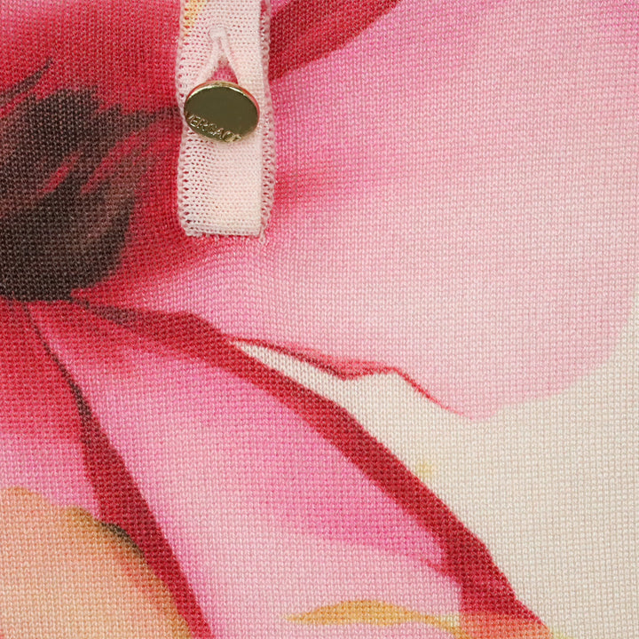 Versace Pink/Peach Floral Knit Tank Top