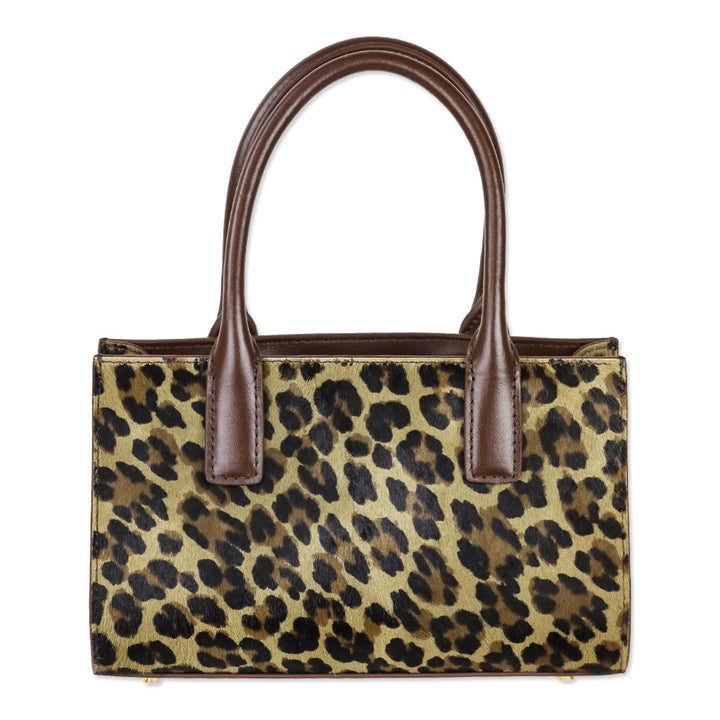 Versace Small Medusa '95 Leopard Calf Hair Tote Bag