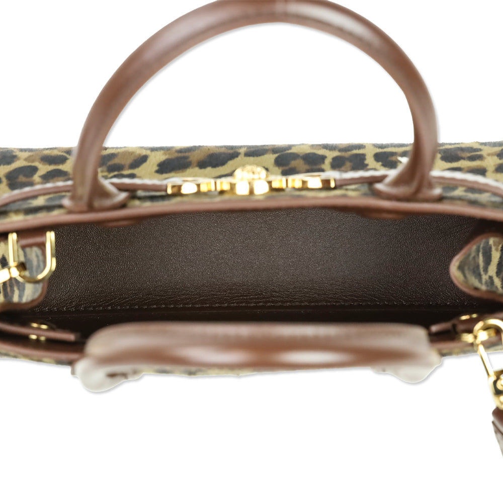 Versace Small Medusa '95 Leopard Calf Hair Tote Bag