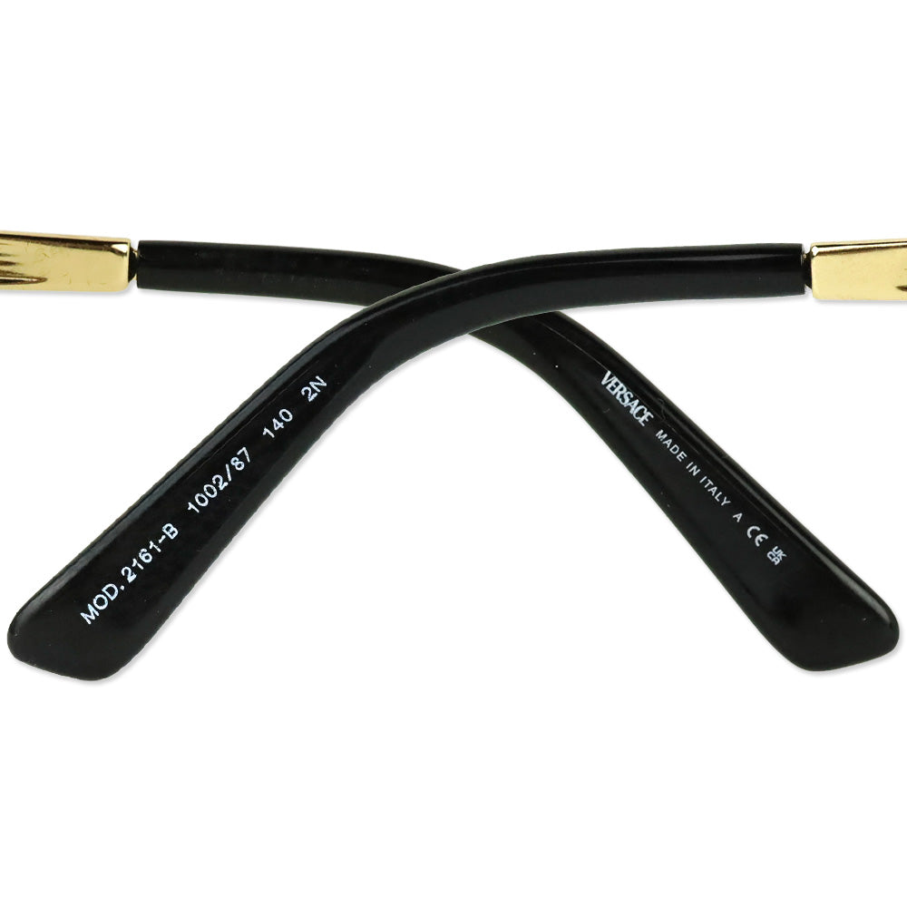 Versace VE2161B Glam Crystal Stud Rock Medusa Sunglasses