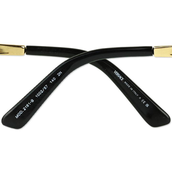 Versace VE2161B Glam Crystal Stud Rock Medusa Sunglasses