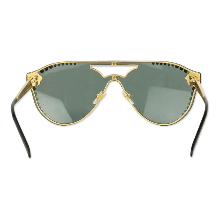 Versace VE2161B Glam Crystal Stud Rock Medusa Sunglasses