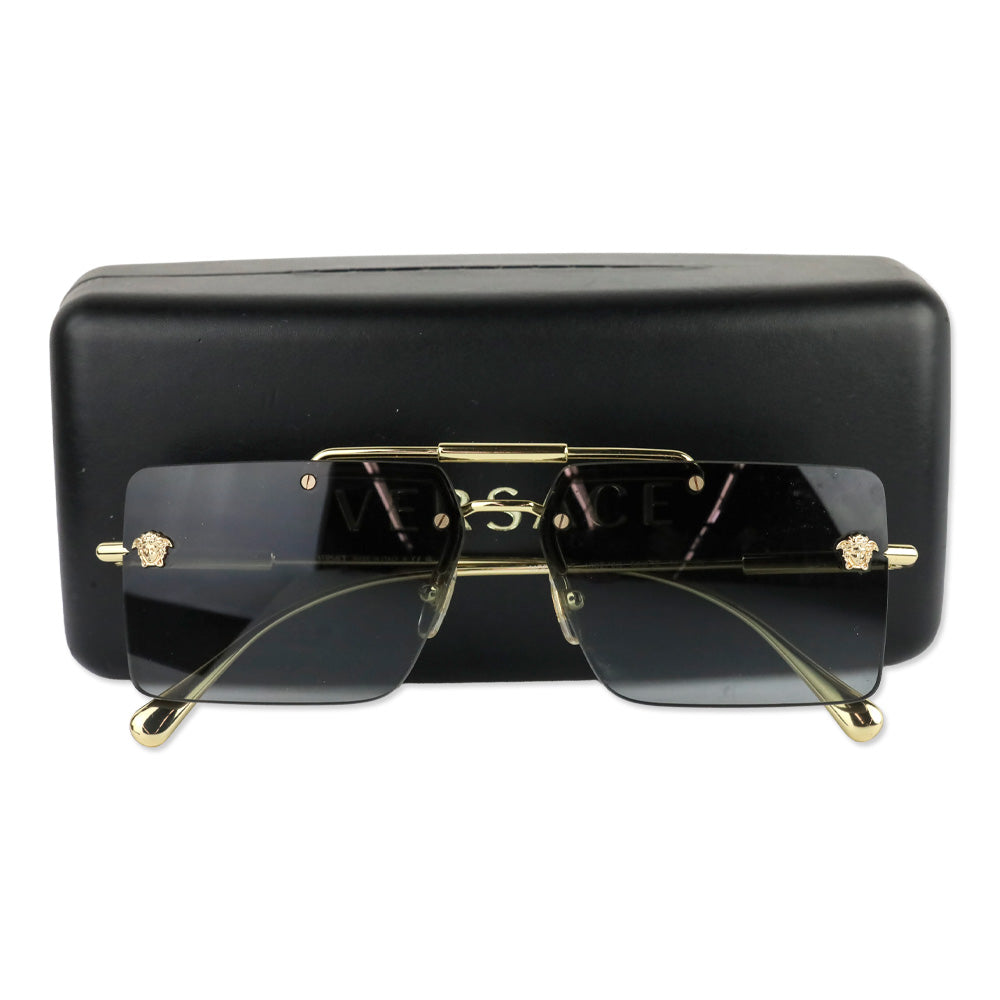 Versace VE2245 Gold Rectangular Medusa Sunglasses