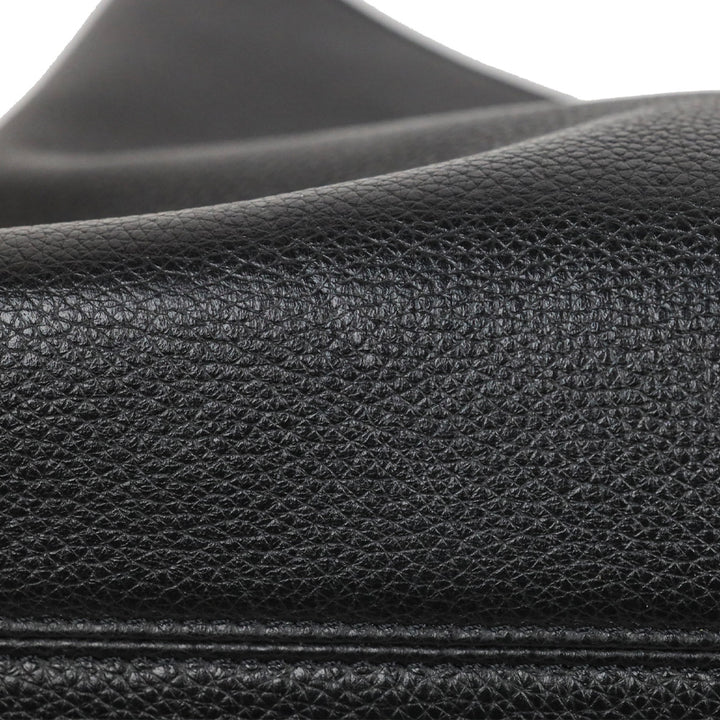 Versace Virtus Small Black Leather Hobo Bag