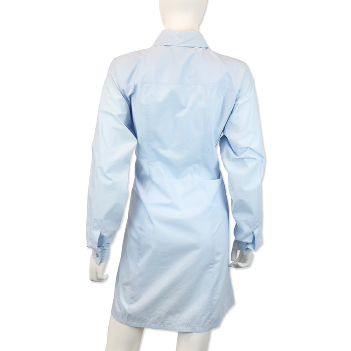 Versus Versace Light Blue Lacing Corset Shirtdress