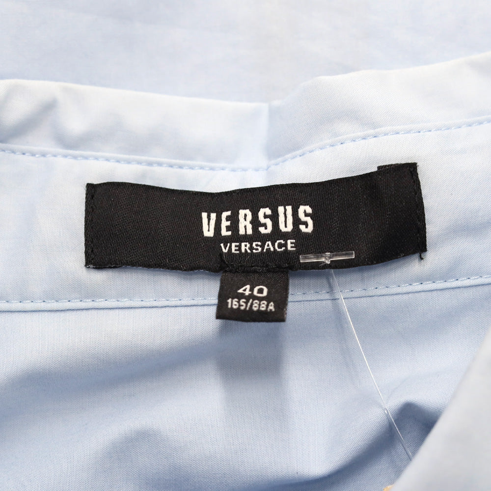 Versus Versace Light Blue Lacing Corset Shirtdress