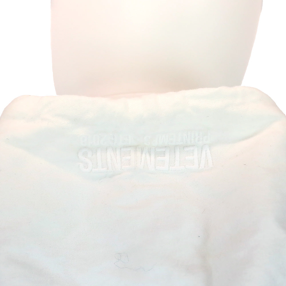 Vetements Grey White Panelled Printed Hoodie Dress