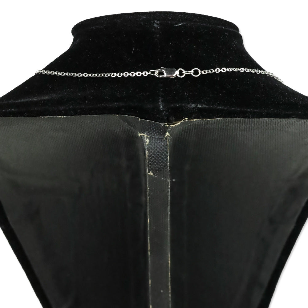 Vieri 14K White Gold Chain with Unbranded 18K White Gold & Diamond Cross Pendant