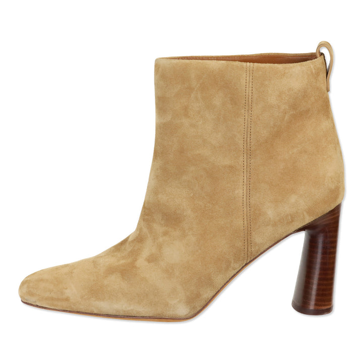 Vince Hillside Dark Amber Suede Heeled Ankle Boot