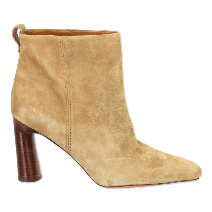Vince Hillside Dark Amber Suede Heeled Ankle Boot