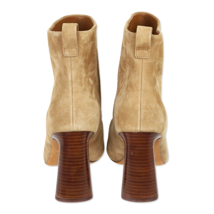 Vince Hillside Dark Amber Suede Heeled Ankle Boot