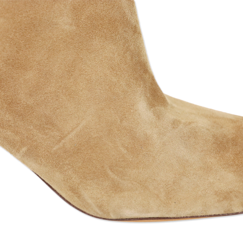 Vince Hillside Dark Amber Suede Heeled Ankle Boot