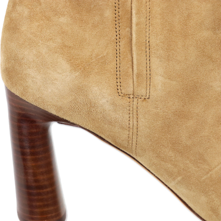 Vince Hillside Dark Amber Suede Heeled Ankle Boot