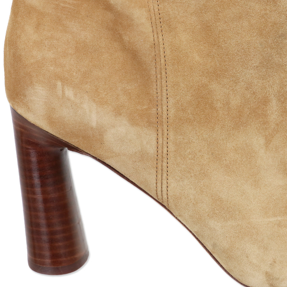 Vince Hillside Dark Amber Suede Heeled Ankle Boot