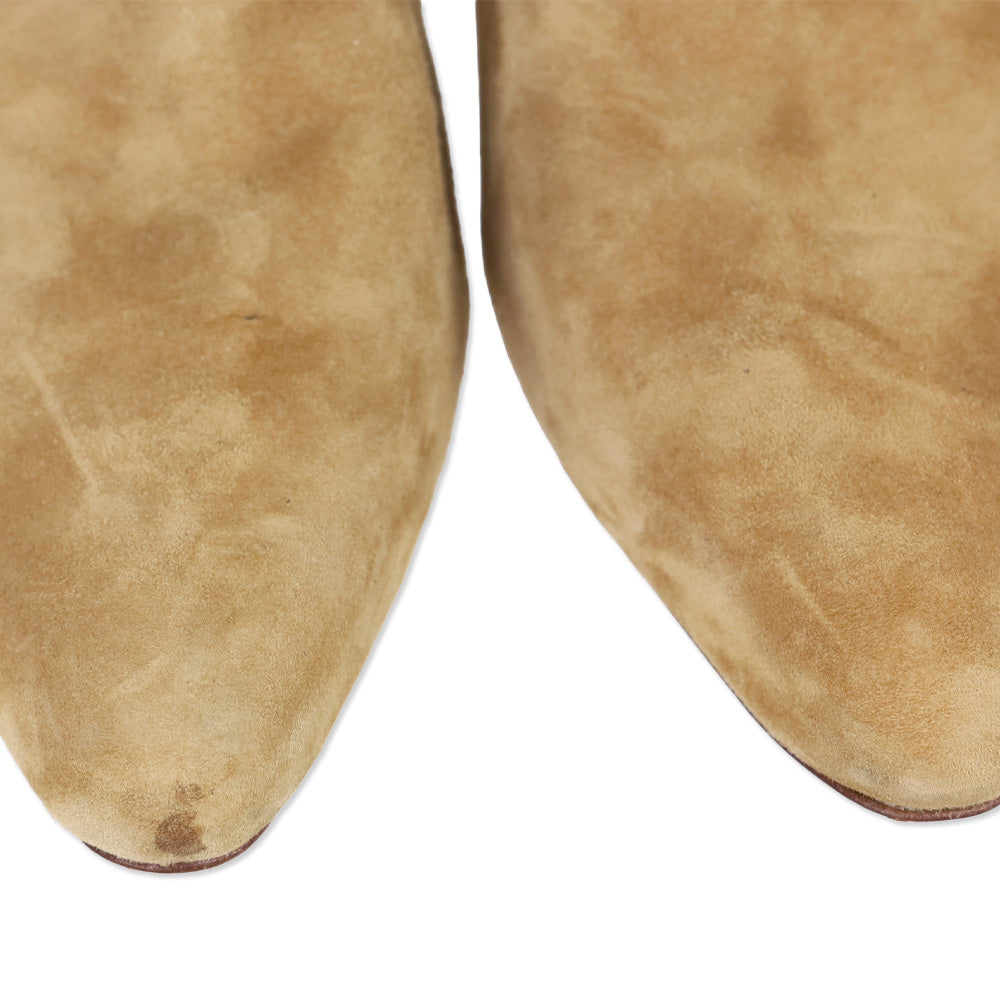 Vince Hillside Dark Amber Suede Heeled Ankle Boot