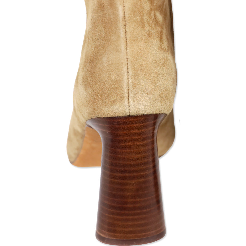 Vince Hillside Dark Amber Suede Heeled Ankle Boot