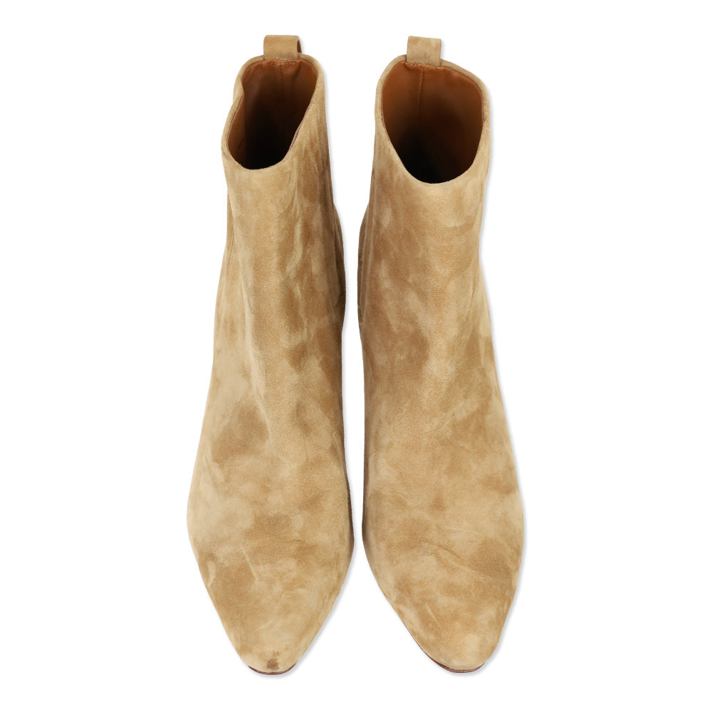 Vince Hillside Dark Amber Suede Heeled Ankle Boot